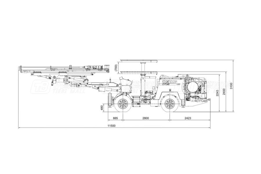 徐工CYTJ45礦用液壓掘進鉆車